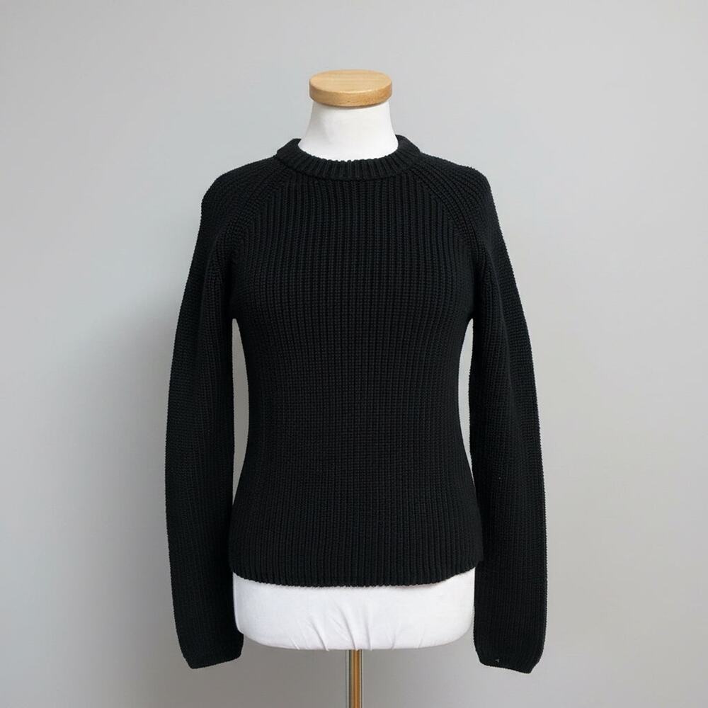 525 black cotton sweater, size M